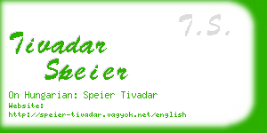 tivadar speier business card